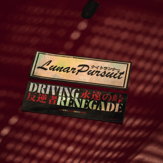 LIMITED SUPPLY Sticker Pack: 'Driving Renegade' + 'Lunar Pursuit' Holo Stickies